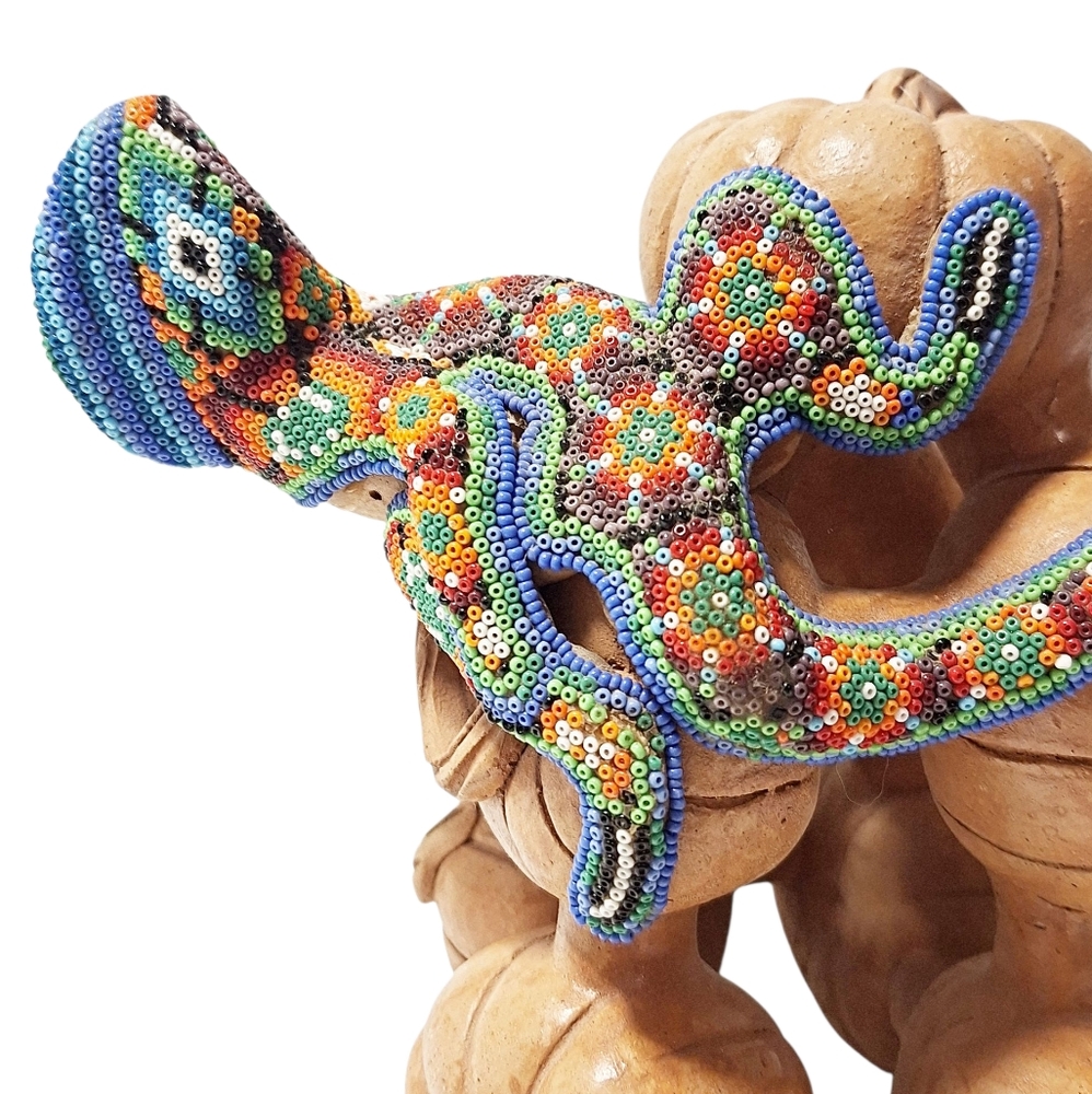 🎉HP🎉Iguana Huichol Native Art Sculpture - Picture 8 of 9